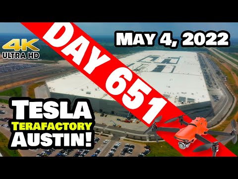 SUPER BUSY DAY AT GIGA TEXAS! - Tesla Gigafactory Austin 4K  Day 651 - 5/4/22 - Tesla Terafactory TX