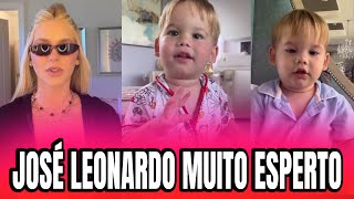 VIRGÍNIA MOSTRA SEU FILHO JOSÉ LEONARDO ESTÁ MUITO ESPERTO 