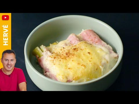 Recette Gratin de poireaux au jambon et à l’emmental