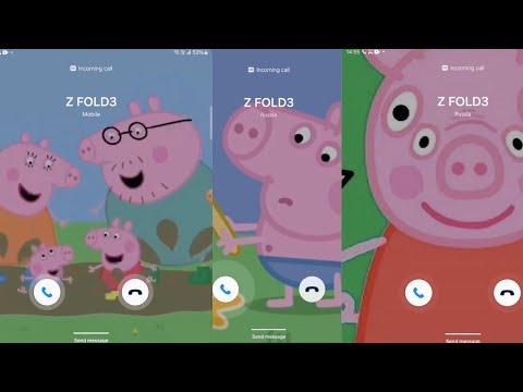 Screen Recording incoming Call Peppa Pig on Samsung Z Fold3, Timer, Fake Calls