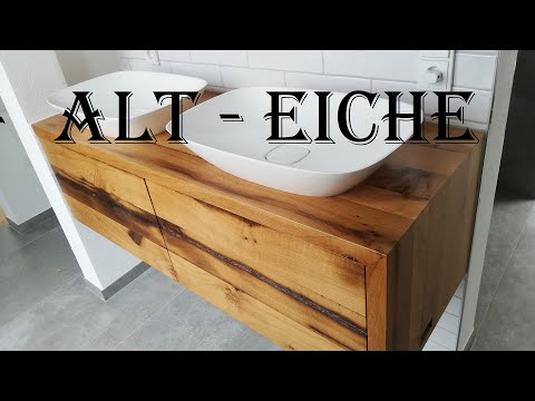 Möbelbau aus Fachwerkbalken - Waschtisch