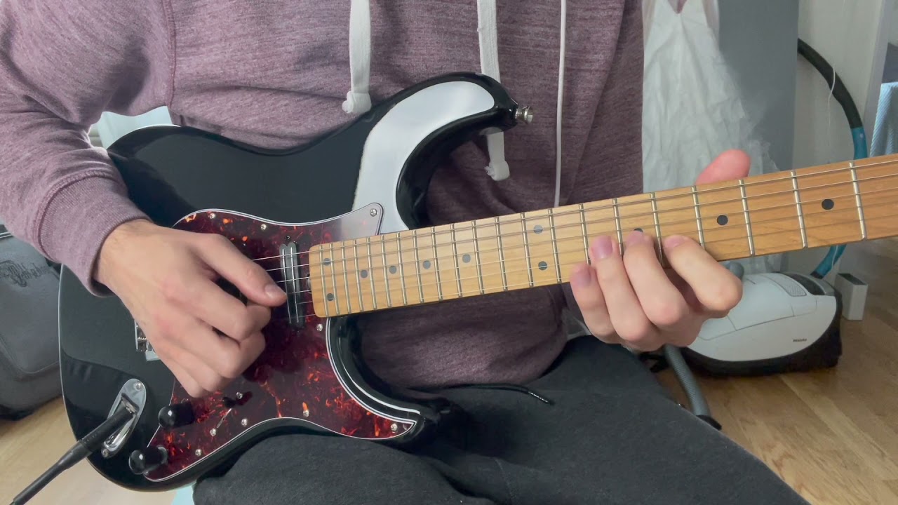 Guitar sweep picking exercise based on Muse's New Born riff using open strings