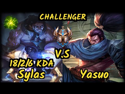 RED Yoda (SYLAS) vs YASUO - 18/2/6 KDA MID CHALLENGER GAMEPLAY - BR