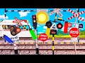 Railroad Crossing With Heatstroke On A Hot Day
