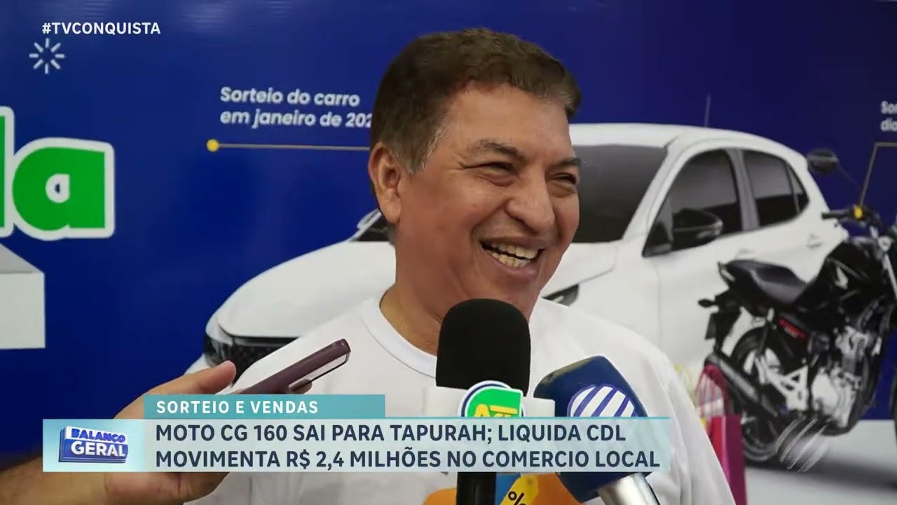 Liquida CDL: moto CG 160 sai para participante de Tapurah e campanha supera R$ 2,4 milhões
