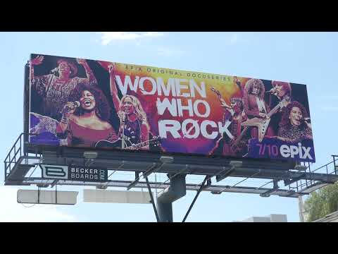 Women Who Rock Epix Billboard Los Angeles CA USA July 27, 2022 Shania Twain Pat Benatar Chaka Kahn