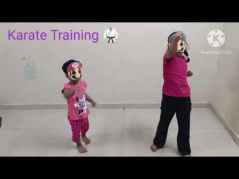 Learn Karate with AA Sisters | Fun Fight: Mario vs Lucia 🥋