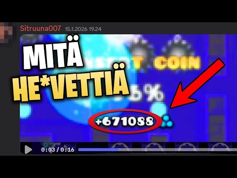 Reagoin TEIDÄN KLIPPEIHIN Ja JÄRKYTYIN... (Geometry Dash Suomi)