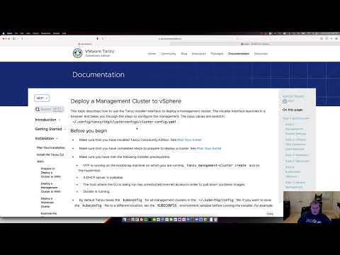 A PHB installs Tanzu Community Edition 0.11.0 on VMware vCenter