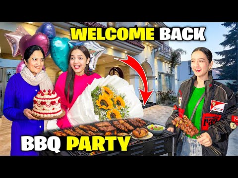 Fatima Ko Dia Welcome Back Surprise😍| BarBQ Party With My Friends🥳|Fog say Roads Block😱| Sistrology 
