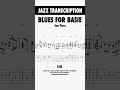 Blues For Basie - Joe Pass Transcription 1/4