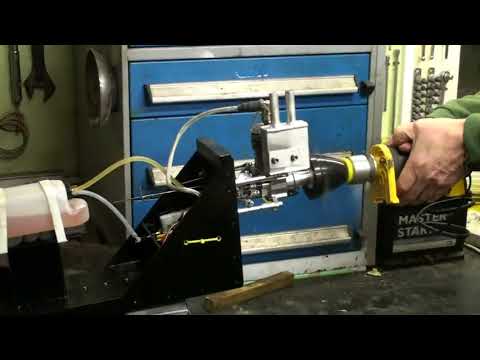 RCGF 15cc petrol engine under test