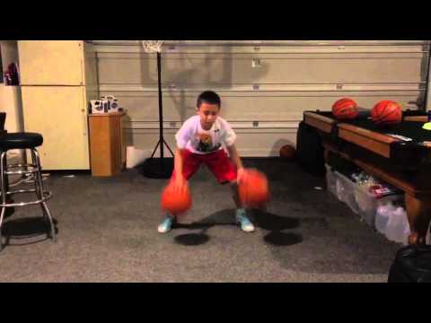 Jordan Mesa works on his ball handling