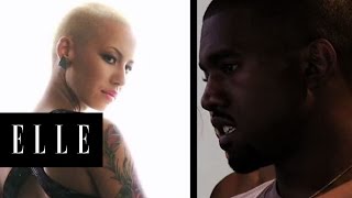 Kanye West and Amber Rose | Behind the Scenes | ELLE