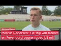 Feyenoord's rechtsback Marcus Holmgren Pedersen legt uit wat zijn manier van spelen is