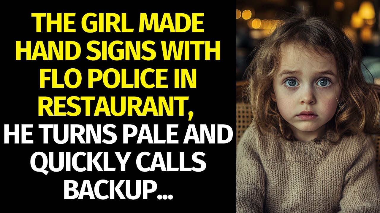 The girl signaled to the police in the restaurant, He turns pale and quickly calls backup...