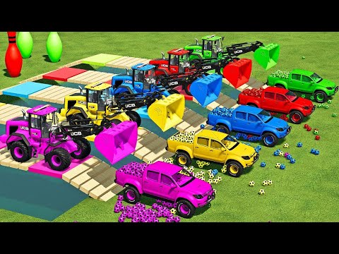 LOAD & TRANSPORT MINI SOCCER BALL WITH TOYOTA CARS - Farming Simulator 22