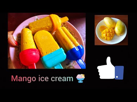 Mango ice cream 🍨 its very tasty 😋 simply make it 💓 #mango_ice_cream