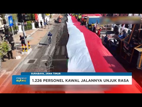 PENGAMANAN AKSI UNJUK RASA DARI KELOMPOK GERAKAN SOPIR JAWA TIMUR