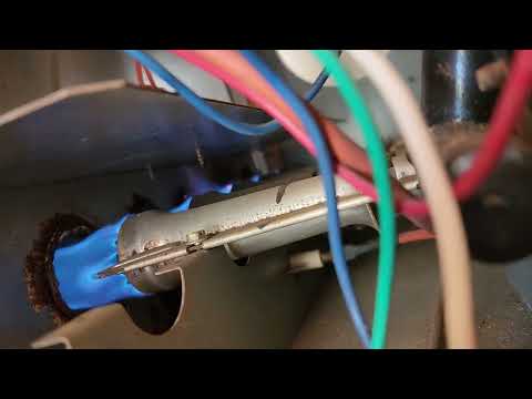 MagicPak furnace flame roll-out tripped due to cracked heat exchanger