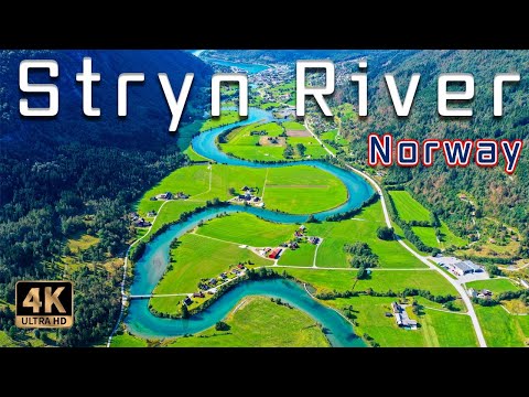 Famous STRYN River in NORWAY - Most Beautiful River With English Commentary – Drone View