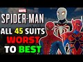ALL 45 SUITS In Spider Man PS4 Remastered Ranked WORST TO BEST PlayStation 5