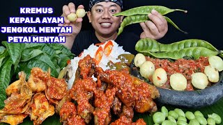 Download lagu NGEUNAH EUY⁉️ KREMUS KEPALA AYAM PEDAS LALAPAN JENGKOL MENTAH DAN PETAI MENTAH IKAN ASIN KRIUK PEDAS mp3