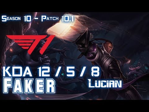 T1 Faker LUCIAN vs ZOE Mid - Patch 10.1 KR Ranked
