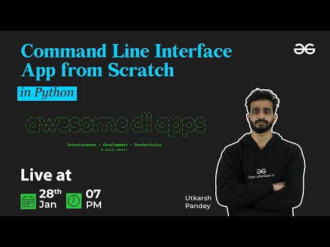 Command Line Interface App From Scratch In Python Utkarsh Pandey Geeksforgeeks Python