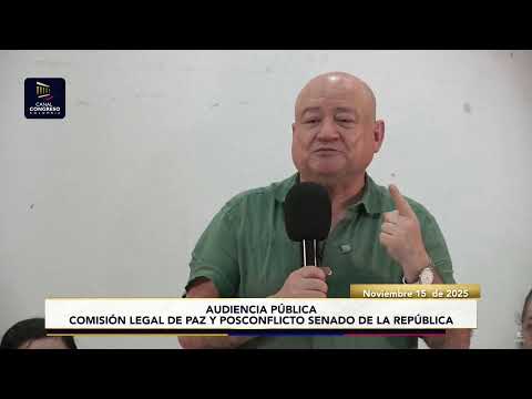AUDIENCIA PÚBLICA COMISIÓN DE PAZ Y POSCONFLICTO EN PUERTO SALGAR - NOVIEMBRE 15 DE 2025