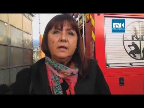 YoAngelinoTV ~Miriam Quezada - Colocación 1º piedra nueva sala de maquinas 6ta. Cia. Bomberos L.A.