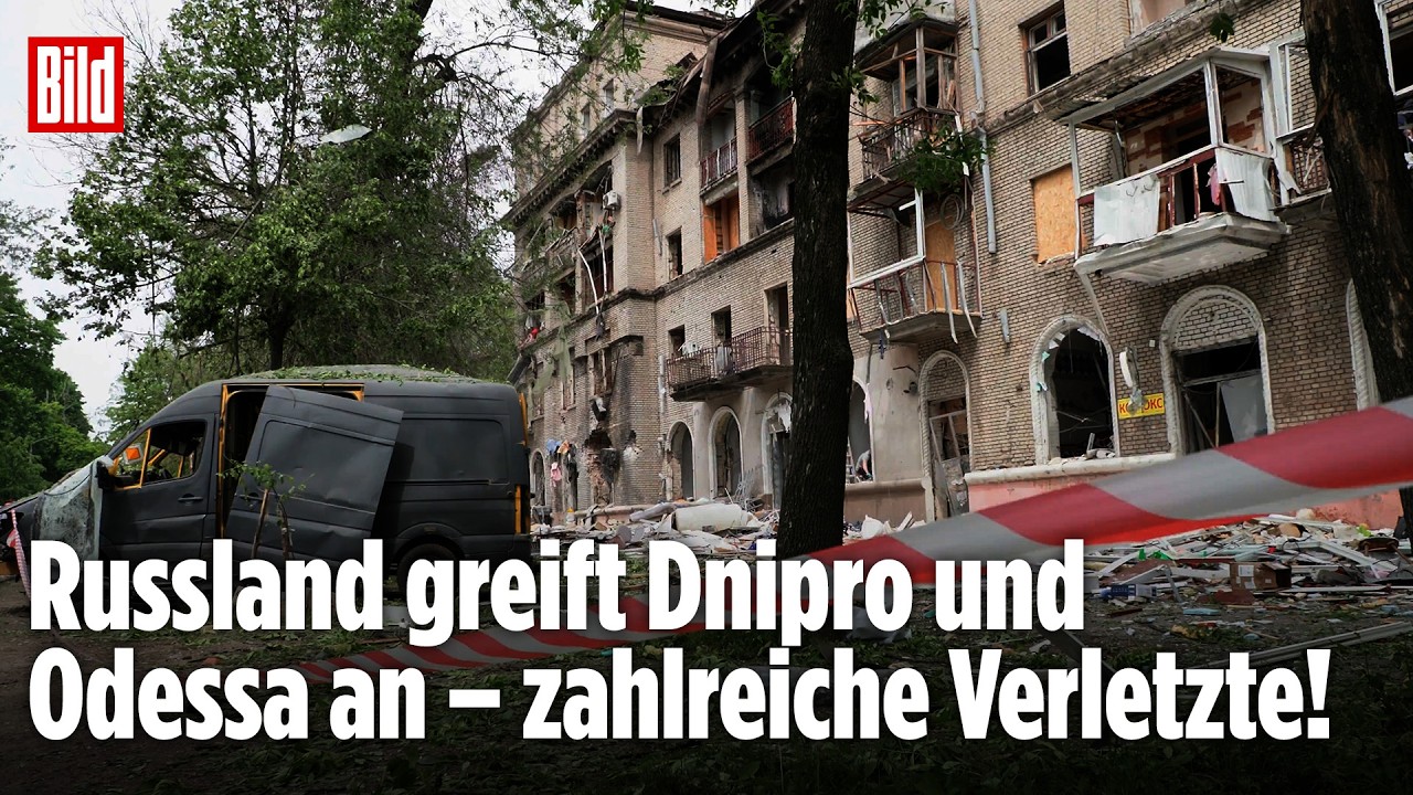 UKRAINE-KRIEG: Russische Angriffe auf Dnipro und Odessa – Mindestens 18 Verletzte!