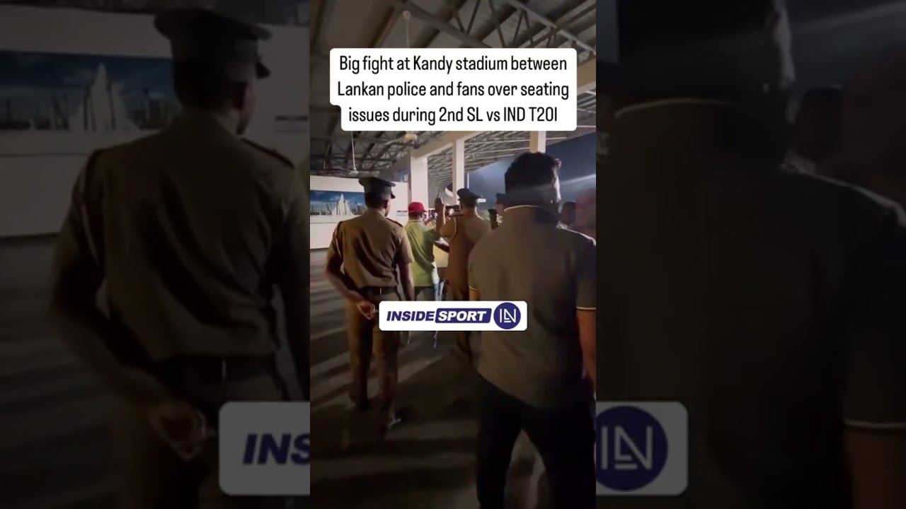 Watch: Huge fight erupts inside Pallekele Stadium during India vs Sri Lanka 2nd T20I