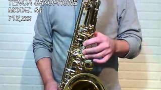 Video thumbnail for Selmer SERIES III Model 64 Tenor Sax 712xxx by jgn840