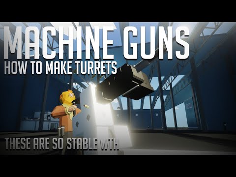 MACHINE GUN TURRETS! - How To Make Super Simple Machine Gun Turrets In Stormworks!!