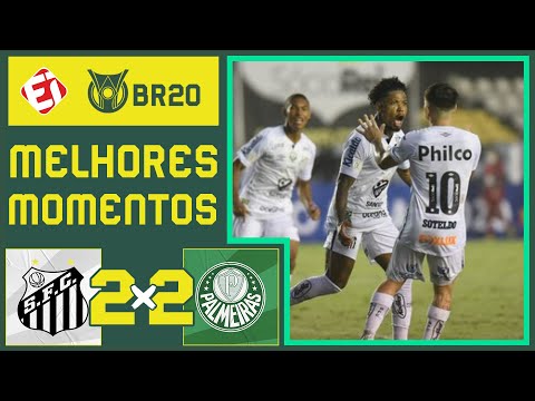 JOGAÇO DE BOLA! Santos 2x2 Palmeiras - MELHORES MOMENTOS - BRASILEIRÃO (05/12/2020)