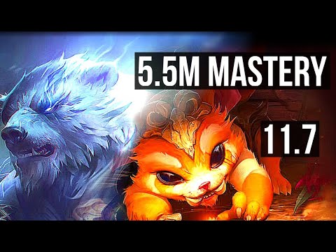 VOLIBEAR vs GNAR (TOP) | 5.5M mastery, 1100+ games, 3/1/4 | BR Diamond | v11.7