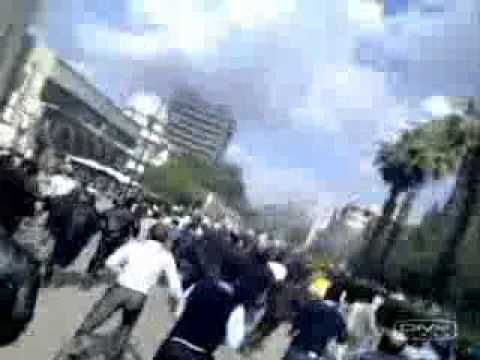 إطلاق قوات الأمن النار على مظاهرة في مدينة حمص في محافظة حمص