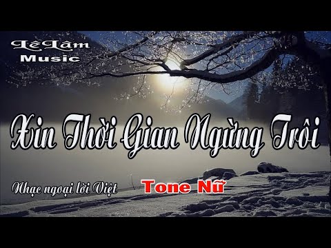 Karaoke - XIN THỜI GIAN NGỪNG TRÔI Tone Nữ | Lê Lâm Music
