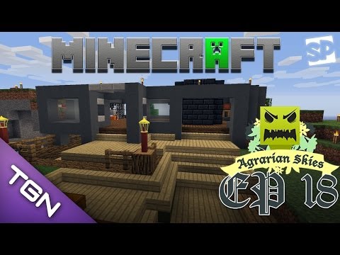 Minecraft - Agrarian Skies - EP 18 - Base Building Doll Dilemma