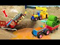 Mini Tractor Transporting Radha Krishna Trolly Gauri Ganesh Murti Durga Navratri Water Tanker