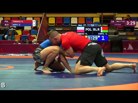 1/4 Men - 77 kg: N. TOMASZ (POL) v. S. KIRYL (BLR)