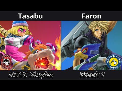 NECC SSBU Singles - Week 1 - Tasabu (Bowser, Min Min) vs Faron (Cloud, Falco)