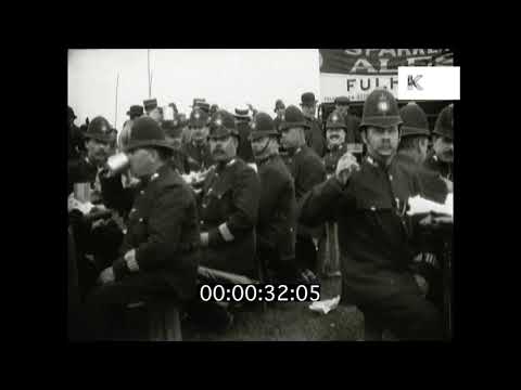 1913 Epsom Derby Build Up, Police, HD from 35mm