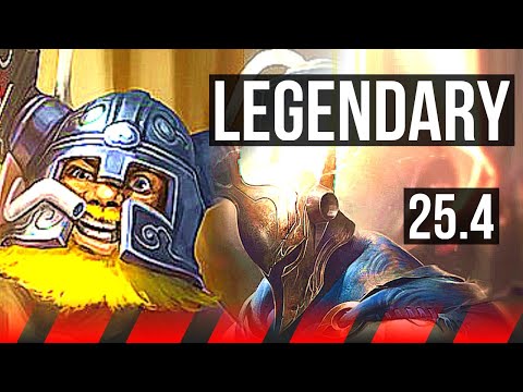 OLAF vs PANTHEON (TOP) | Legendary | KR Master | 25.4