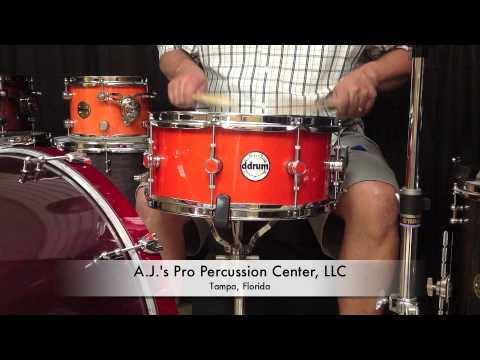 ddrum Reflex 6 5"x14" Snare Drum Orange Metallic Sparkle