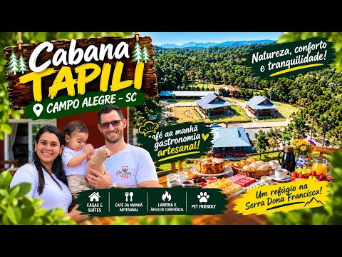 UM REFÚGIO NA SERRA! 🏡 Conheça a cabana Tapili em Campo Alegre – SC