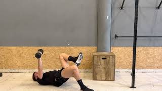 1-leg Hip-Bridge 1-arm DB Press