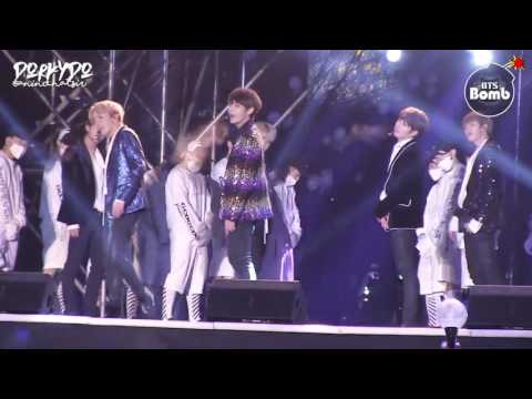 [INDO SUB] [BANGTAN BOMB] BTS stage greeting the New Year @ MBC 가요대제전 2016