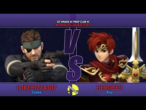 ilikepizza107 (Snake) vs Heroee!! (Roy/Marth) - 217 Smash at Prop Club 41 - Winners Quarters